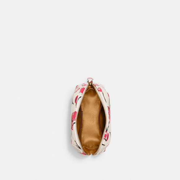 ALMOST PERFECT Coach Julienne Cosmetic Case 17 With Cherry Print - Picture 2 of 3